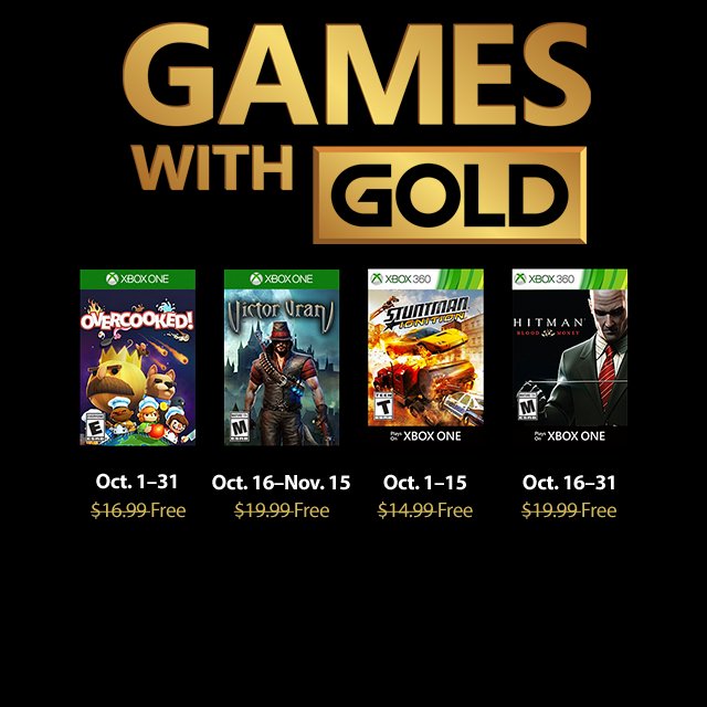 Games With Gold Octobre