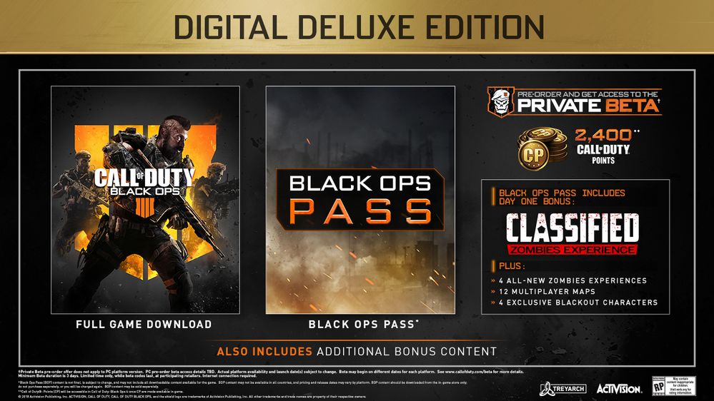 Call of Duty : Black Ops 4 - Les Ã©ditions Digital Deluxe ... - 