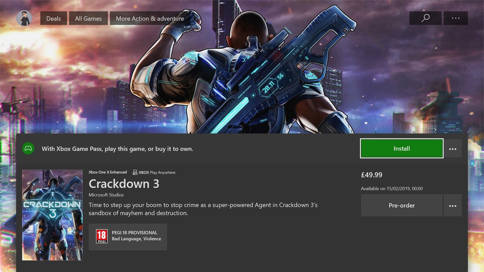 download crackdown 2 game pass