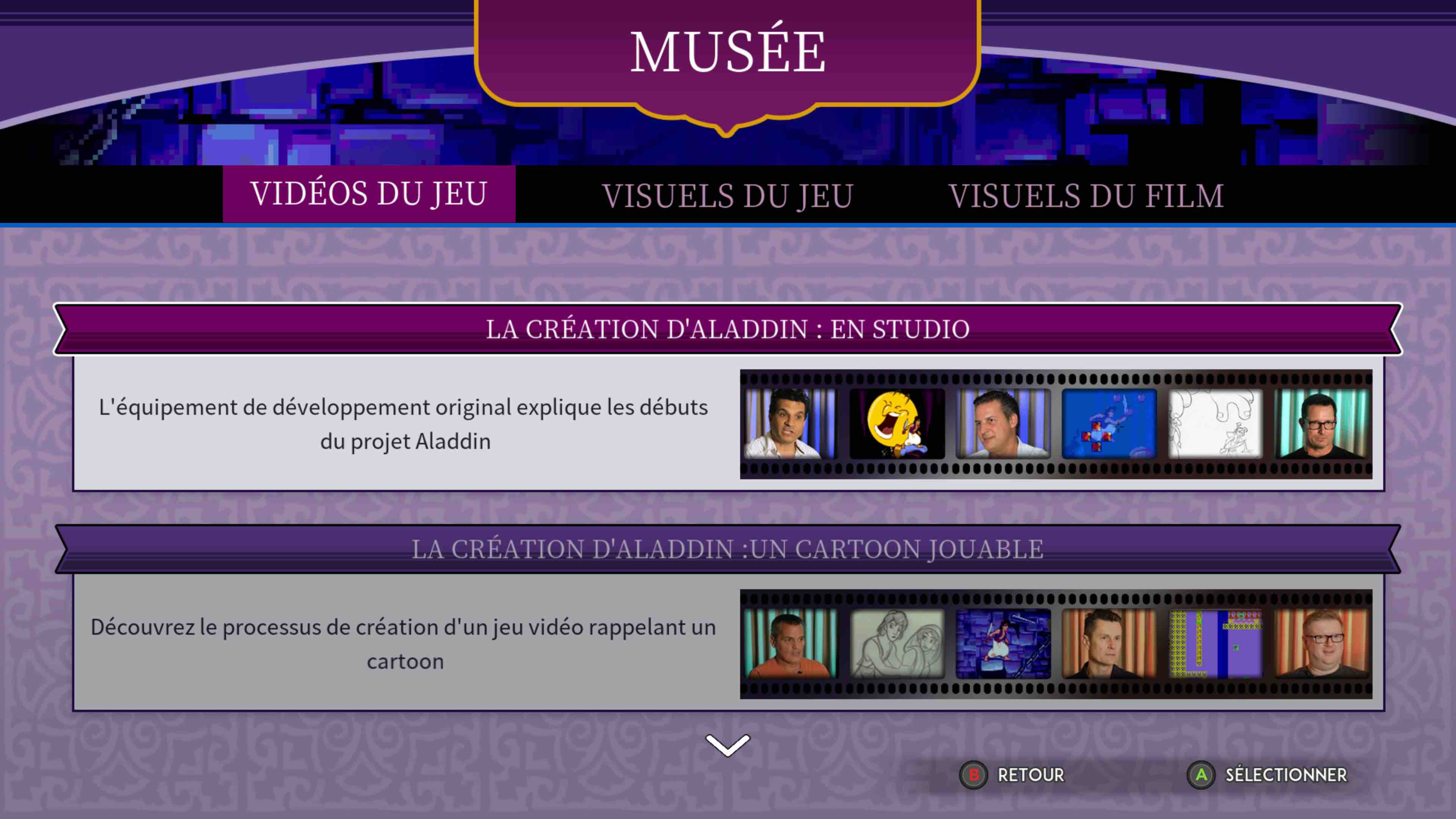 Disney-Classic-Games-Aladdin-Le-Roi-Lion-Menu-Aladdin-Musée