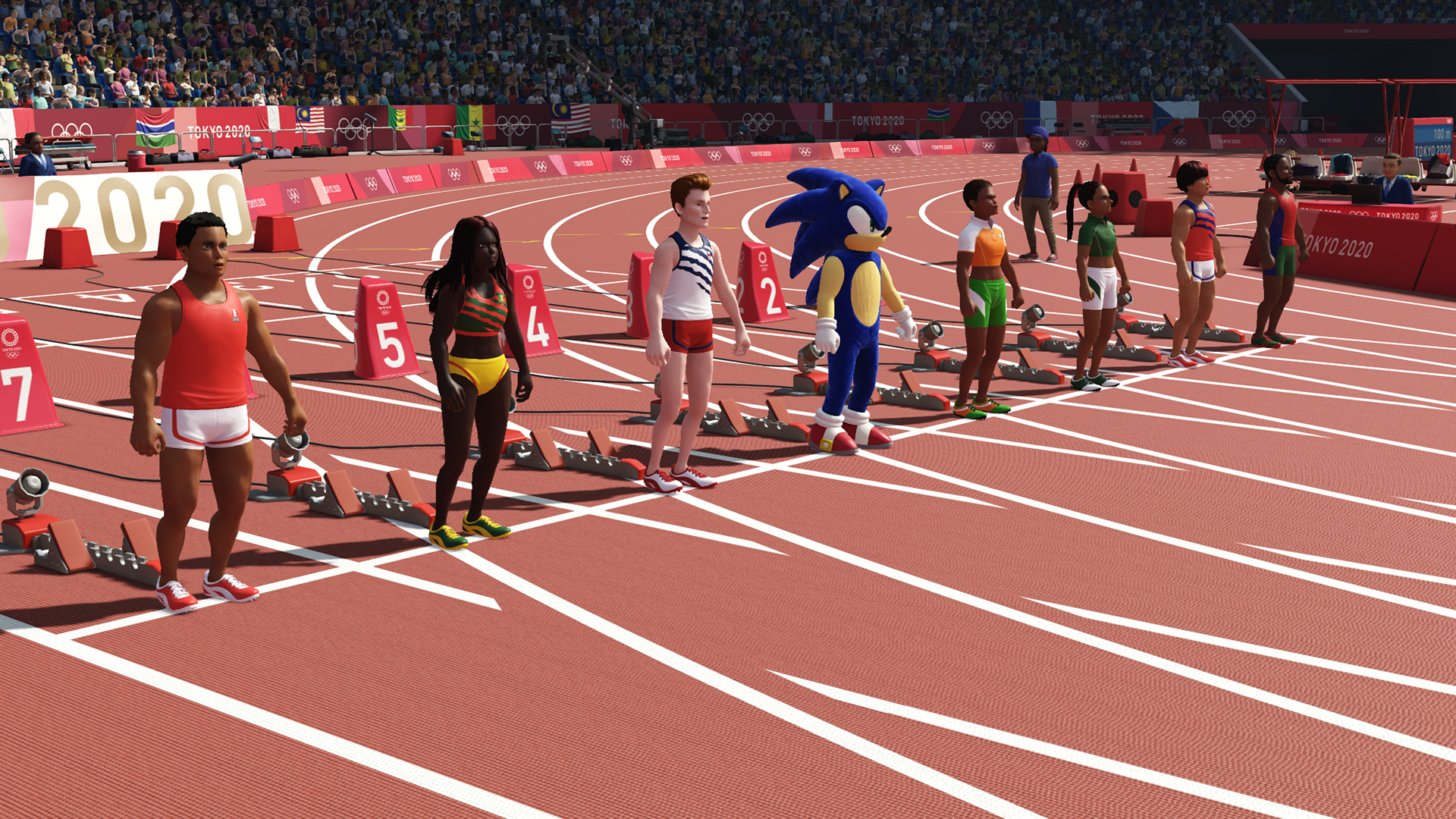 Sonic au 100m