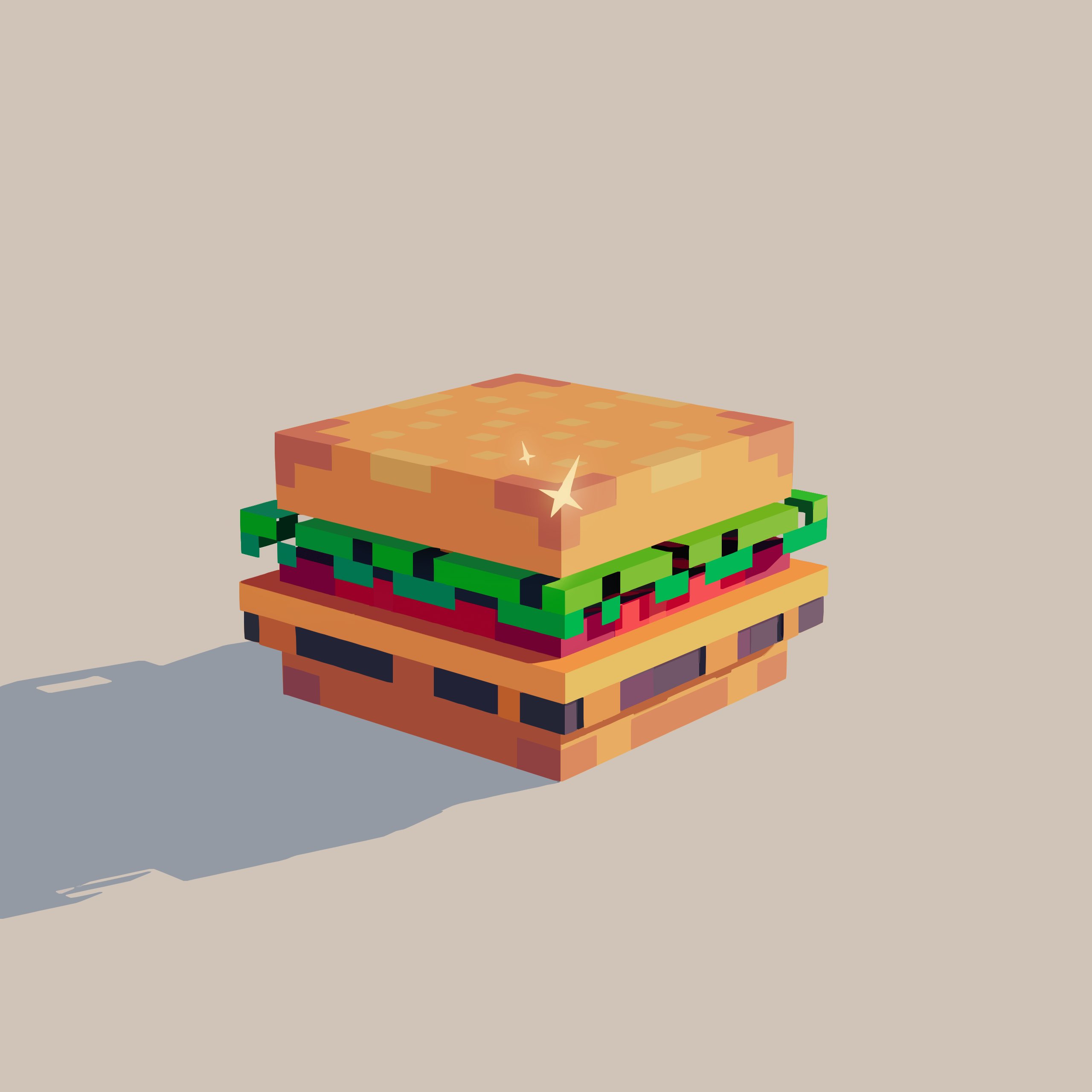 minecraft-burger-3D-render